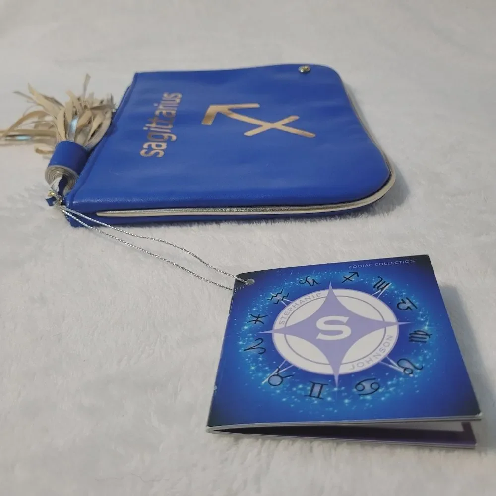 Stephanie Johnson Sagittarius Zodiac Sign Cosmetic Bag Travel Clutch New OOS - Picture 6 of 10